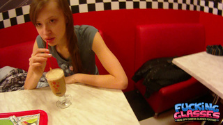 crazy-minded skinny teenager sucking