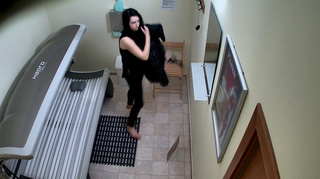 dark-haired girl undressed her