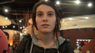 young brunette face full