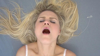 blonde bitch white bra