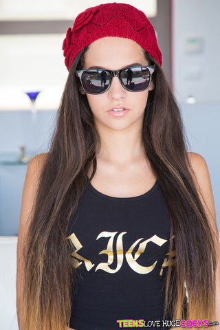 long haired brunette big
