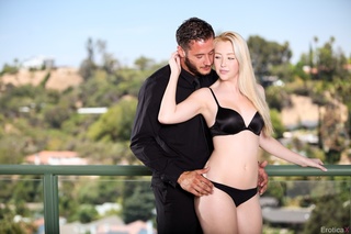delicious blonde black undergarment