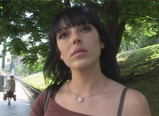 brunette babe brown blouse