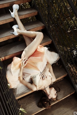 pale skin brunette tulle