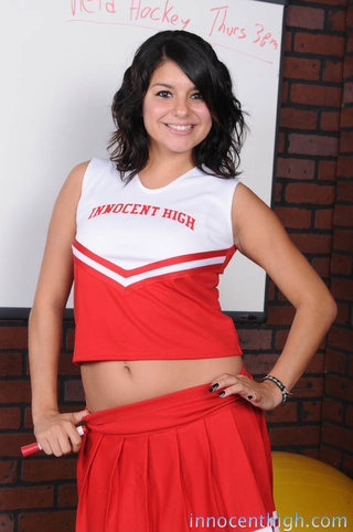young cheerleader short hair