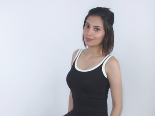 latino chica lindo pechos