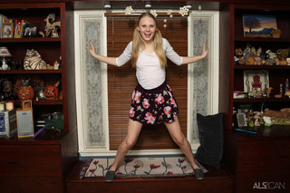 young blonde slim body
