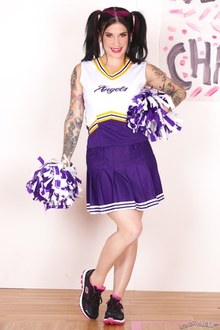 naughty emo cheerleader strips