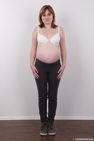 preggy brunette slut shoot