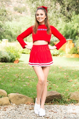 sexy teens red cheerleader