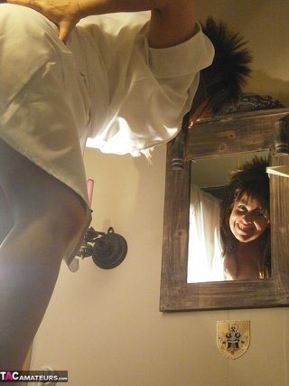 naughty mature nurse touches