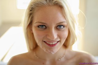appealing blonde wearing high