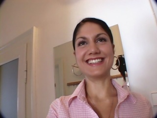 skinny brunette pink treadmill