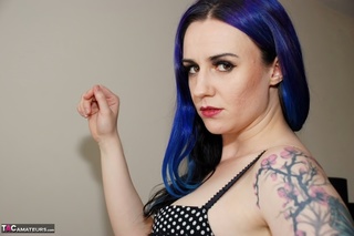 tattooed babe purple hair