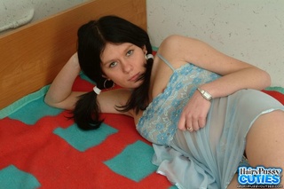 black haired pigtails blue