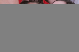 striped medias ballgagged morena