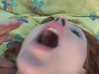 redhead purple make-up brutally
