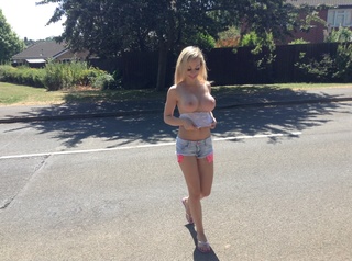 crazy skinny blonde wearing