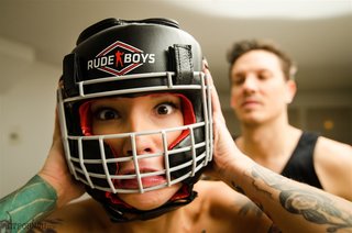 inked boxer gets naked