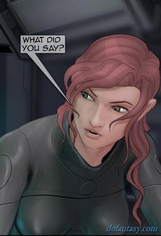 busty blonde cyborg leaking