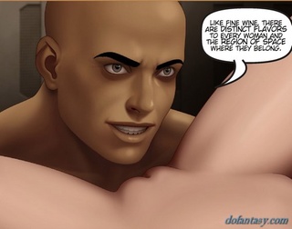 black guy sees redhead