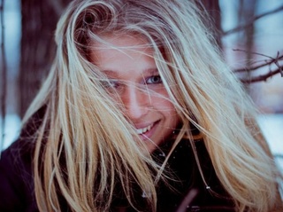 white girl blonde hair