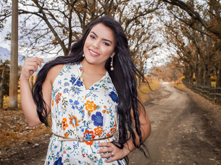 latin girl black hair