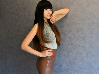 white girl black hair