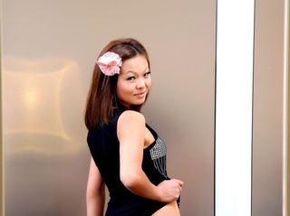 asian girl brown hair