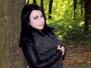 white girl black hair