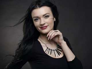 white girl black hair