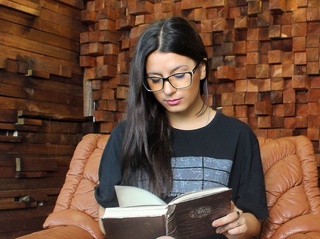 white teen black hair