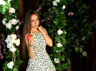 blancas jovencita castaña cabello