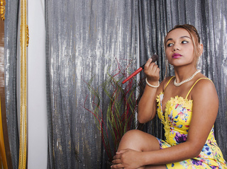 latino jovencita castaña cabello
