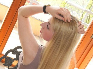 chica rubias cabello lindo