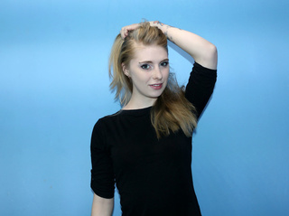 white girl blonde hair