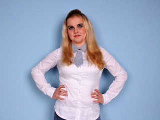 white teen with blonde