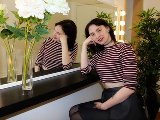 white teen black hair
