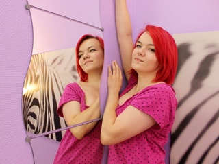 white teen pink hair