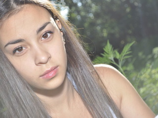 blancas jovencita castaña cabello