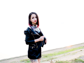 white teen black hair