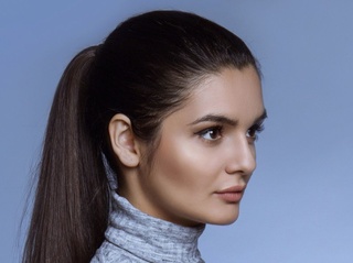 white girl black hair
