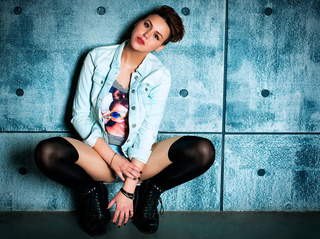 white teen black hair