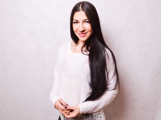 white girl black hair