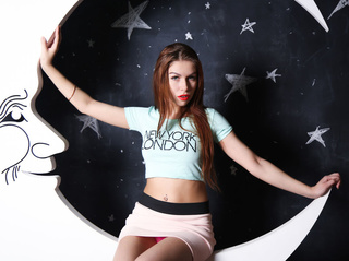blancas jovencita castaña cabello