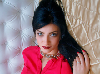 white girl black hair