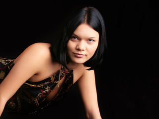 asian girl black hair