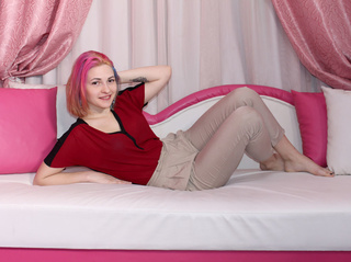white teen pink hair