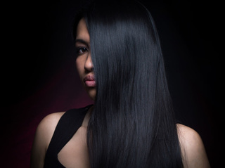 latin teen black hair