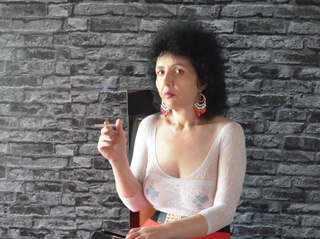 white mature black hair